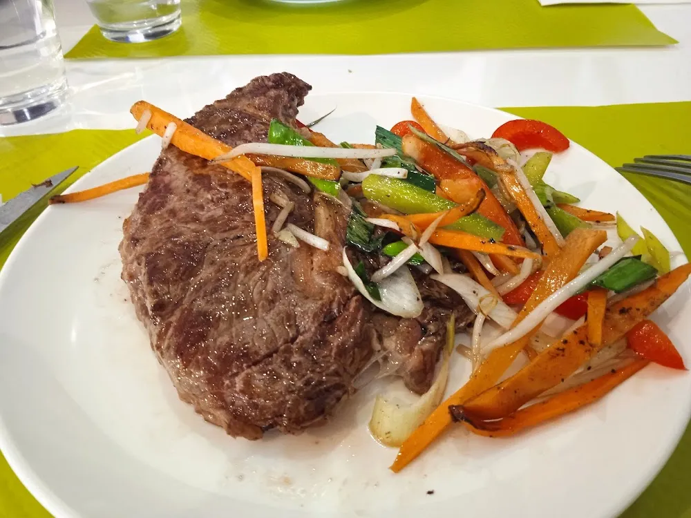 Wok de Légumes Et Côte de Boeuf